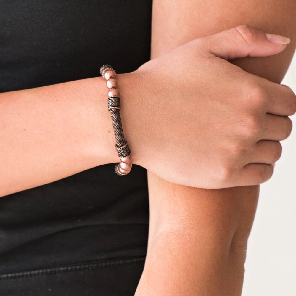 Paparazzi Jewelry Accessories - Talk Some SENSEI - Copper Bracelet - Vintage
